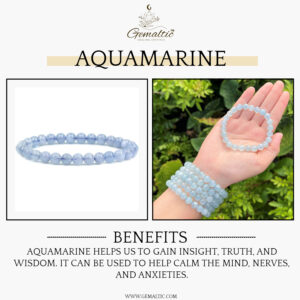 Aquamarine Natural AAA 8mm Bracelet