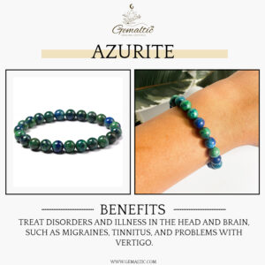 Azurite Natural AAA 8mm Bracelet