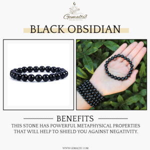 Black Obsidian Natural AAA 8mm Bracelet