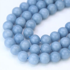 Blue Angelite Natural AAA 8mm Beads For Bracelet Necklace DIY Jewelry Making Design