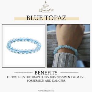 Blue Topaz Agate Natural AAA 8mm Bracelet