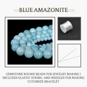 Blue Amazonite Natural AAA 8mm Beads For Bracelet Necklace DIY Jewelry Making Design