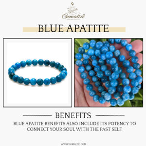 Blue Apatite Natural AAA 8mm Bracelet