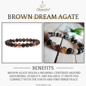 Brown Dream Agate Natural AAA 8mm Bracelet