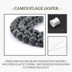 Camouflage Jasper Natural AAA 8mm Beads For Bracelet Necklace DIY Jewelry Making Design