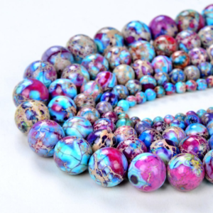 Purple Sea Sediment Jasper Natural AAA Beads For Bracelet Necklace DIY Jewelry Making Design