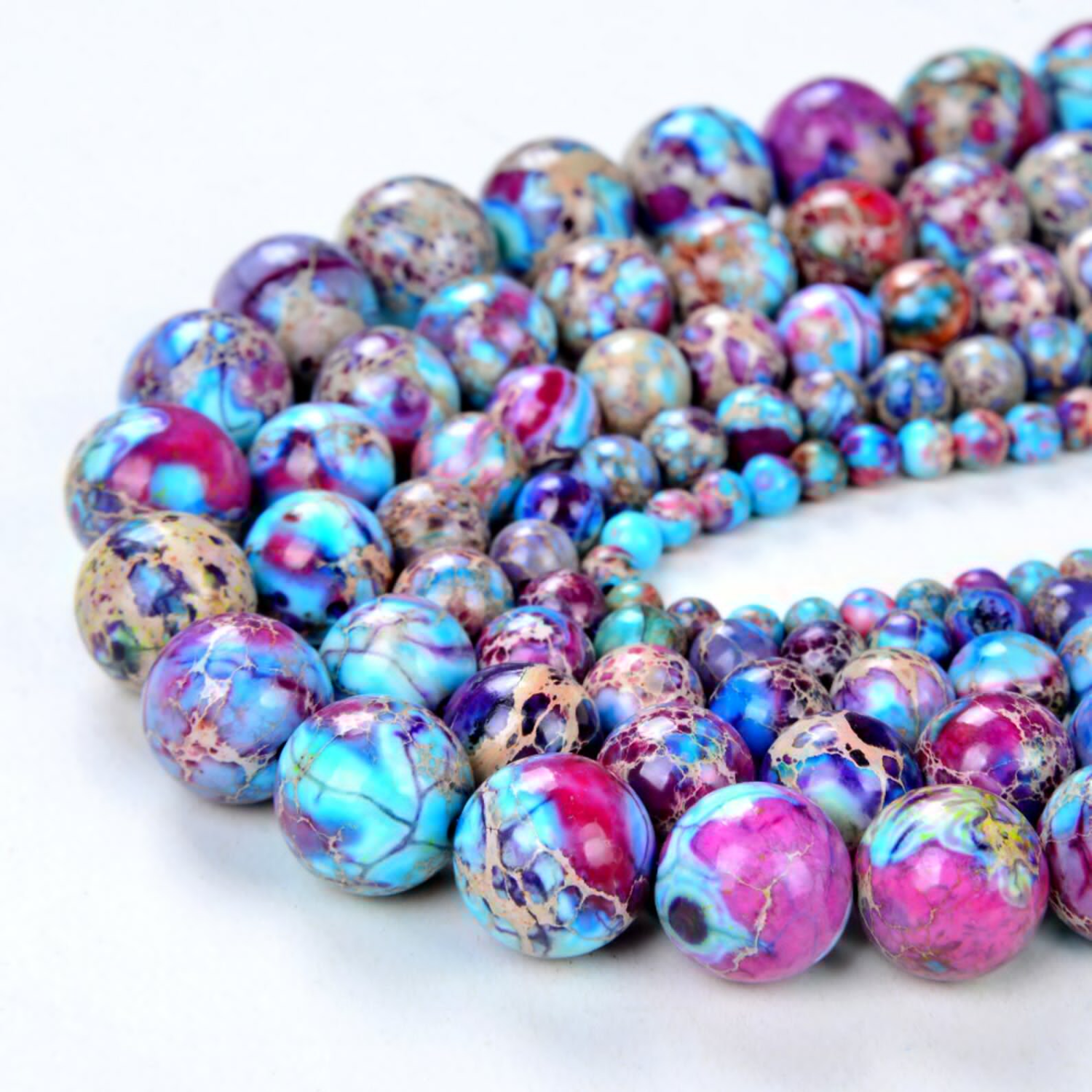 1-29.png Purple Sea Sediment Jasper Natural AAA Beads For Bracelet Necklace DIY Jewelry Making Design