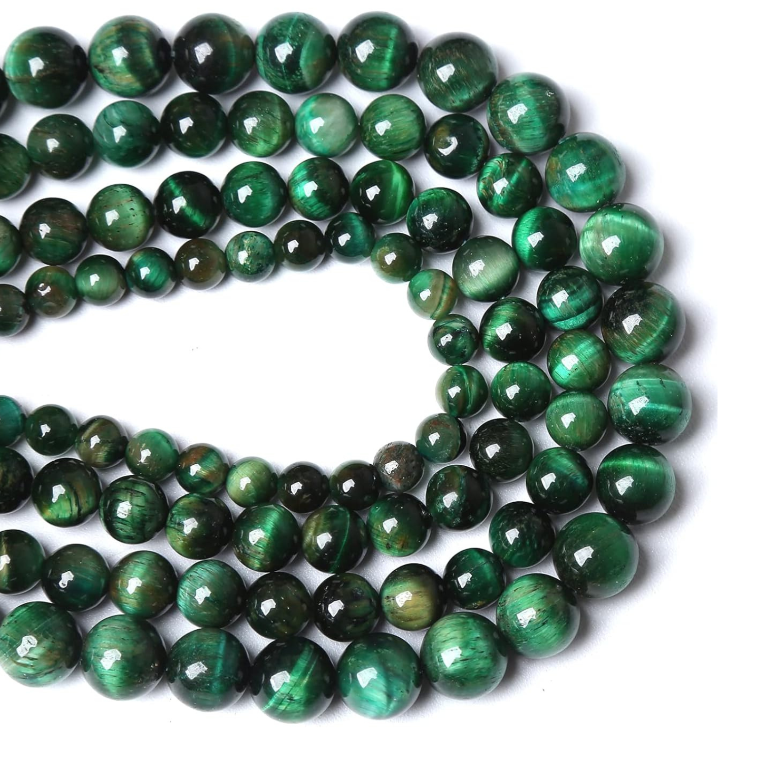 1 Green Tiger Eye Natural AAA Beads For Bracelet Necklace DIY Jewelry Making Design
