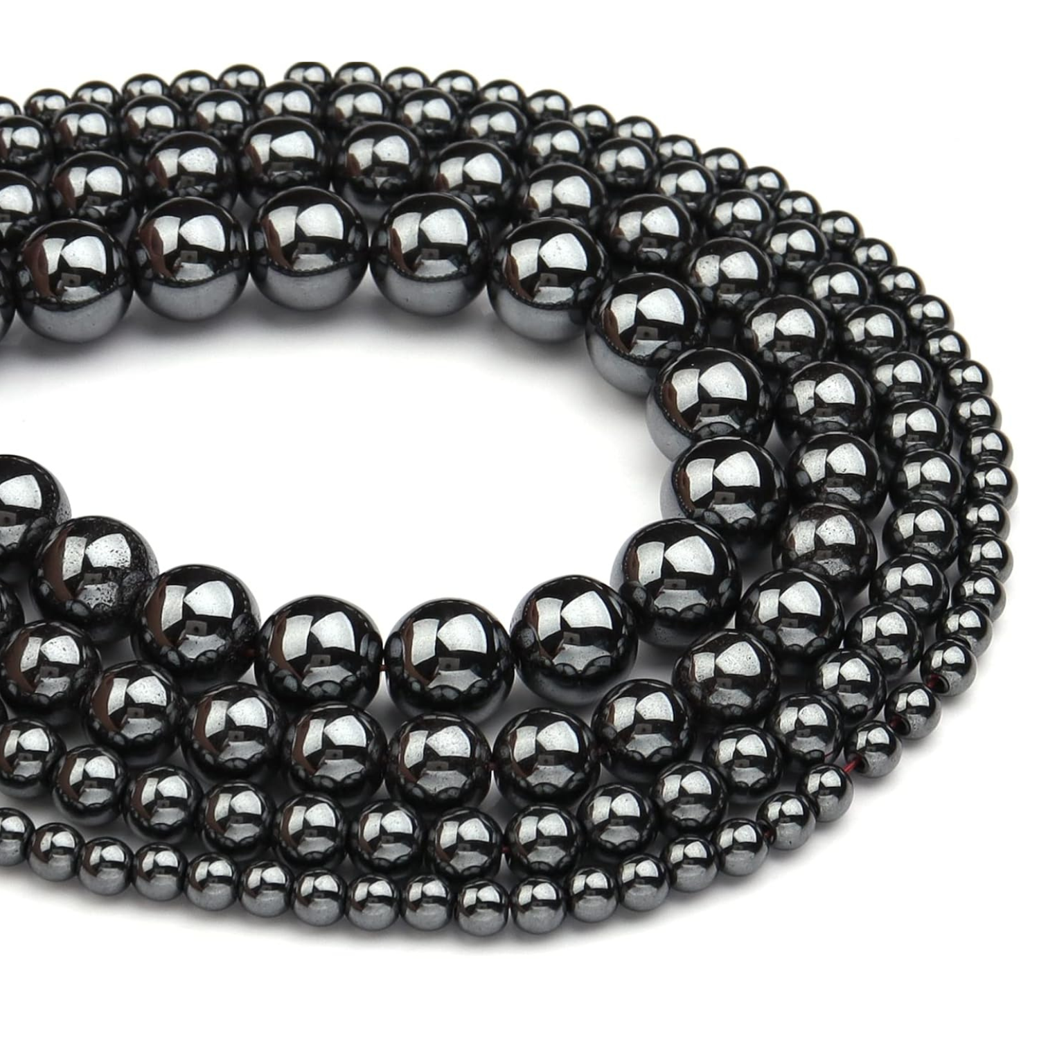 1 Natural Hematite AAA Beads For Bracelet Necklace DIY Jewelry Making Design