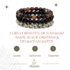 Gemstones Beaded Bracelets Healing Crystal Stone Stretch Elastic Bracelet Sulemani Hakik