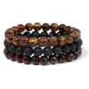 Gemstones Beaded Bracelets Healing Crystal Stone Stretch Elastic Bracelet Tiger Eye