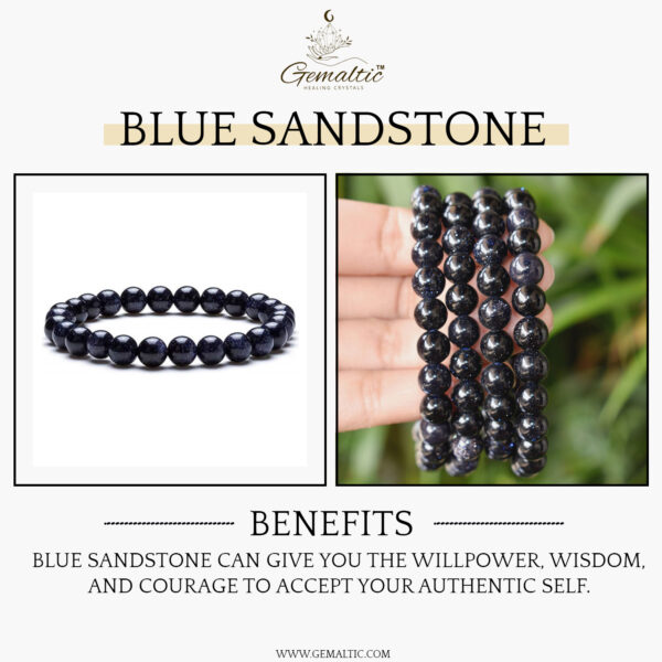 Blue Sandstone Agate Natural AAA Bracelet