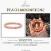 Peach Moonstone Stone Natural AAA Bracelet