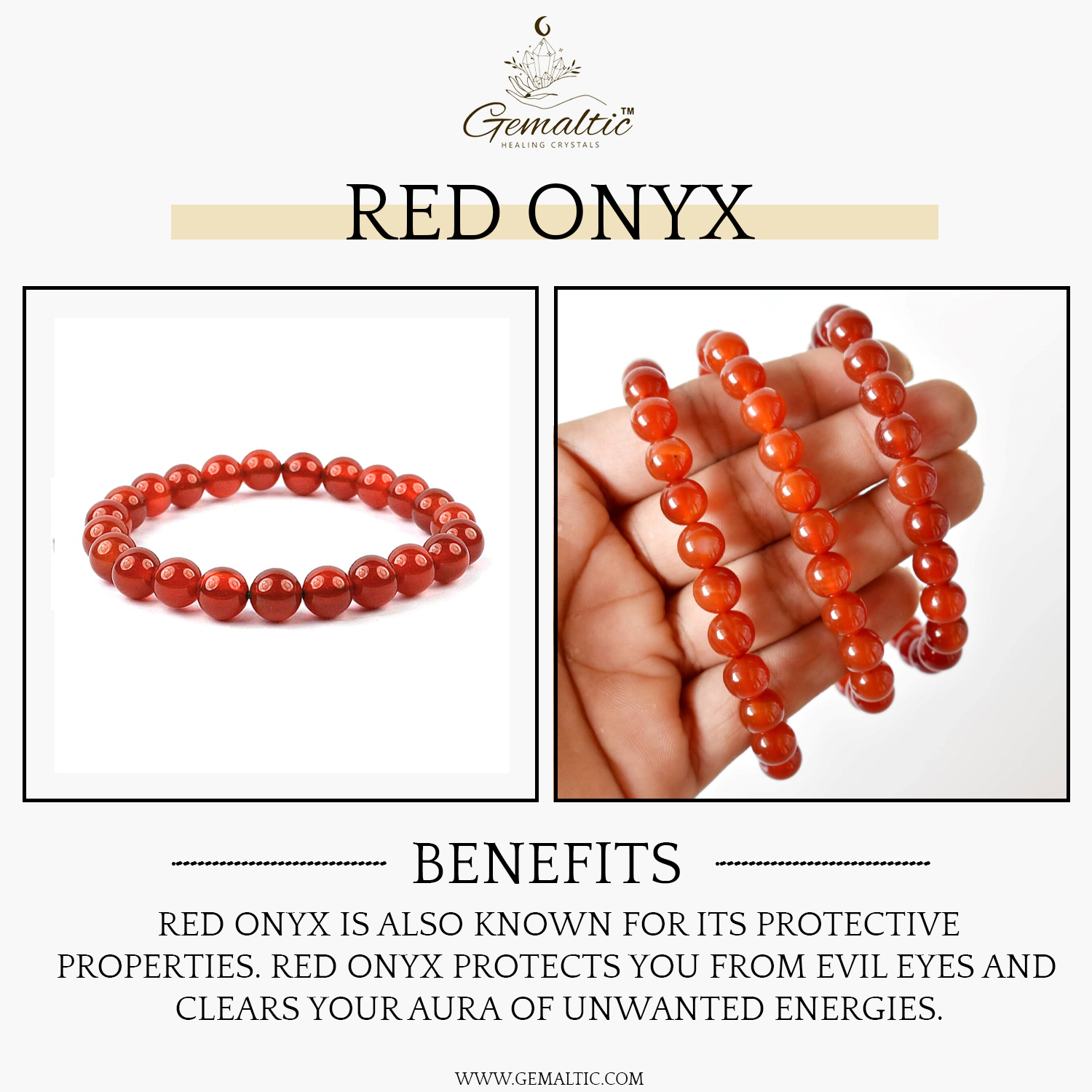 Red Onyx Stone Natural AAA Bracelet