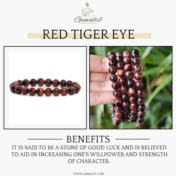 Red Tiger Eye Stone Natural AAA Bracelet