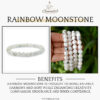Rainbow Moonstone Natural AAA Bracelet
