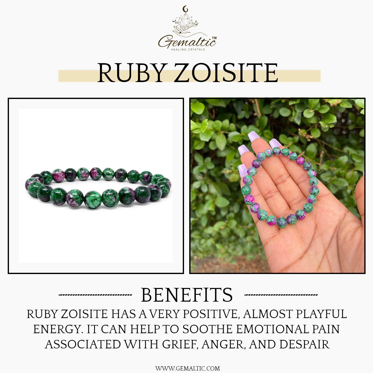 2-45-1.jpg Ruby Zoisite Stone Natural AAA Bracelet