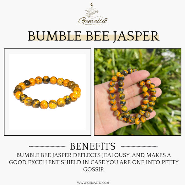 Bumble Bee Jasper Natural AAA Bracelet