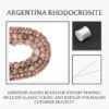 Argentina Rhodochrosite Natural AAA Beads