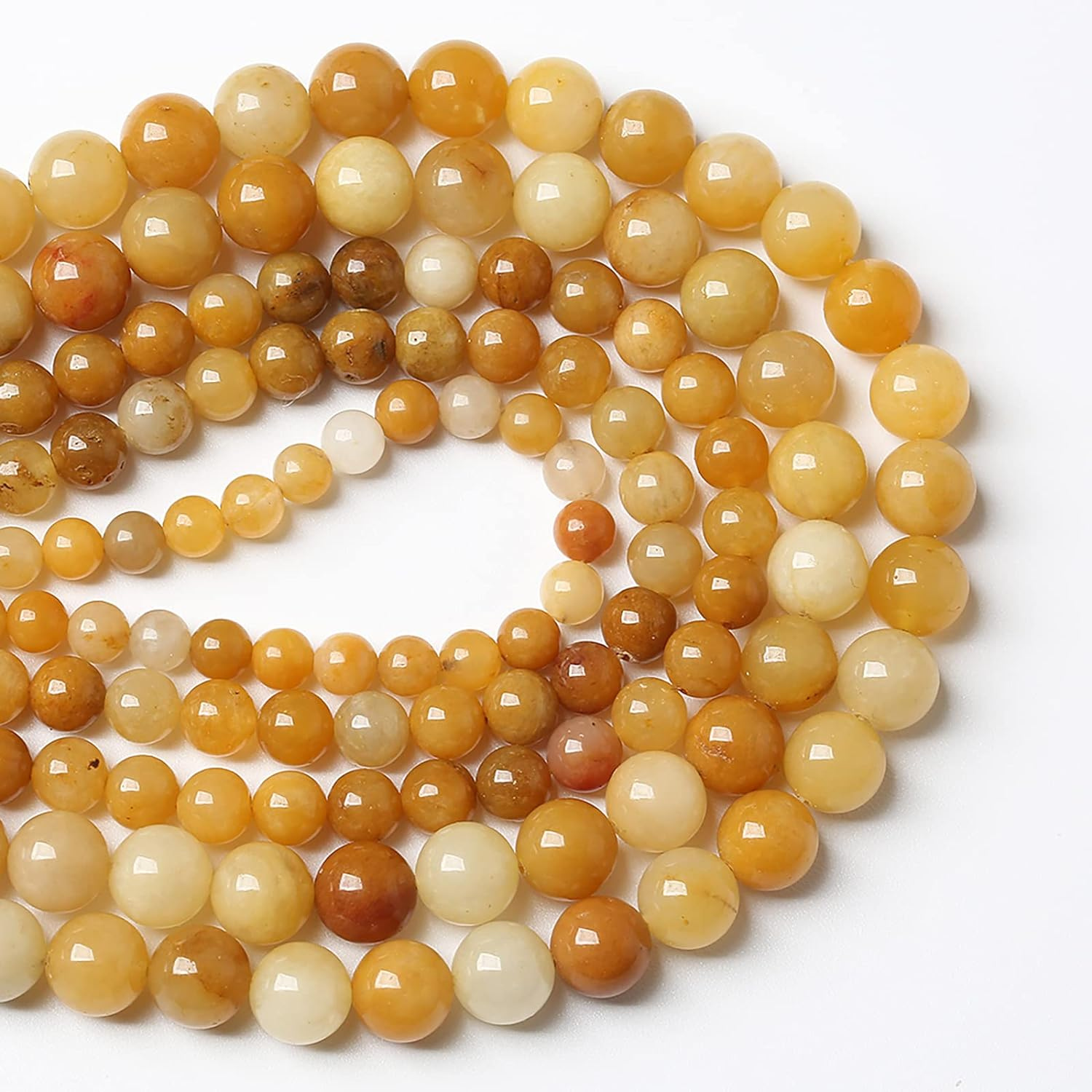 1 Yellow Aventurine Agate Natural AAA Beads For Bracelet Necklace DIY Jewelry Making Design