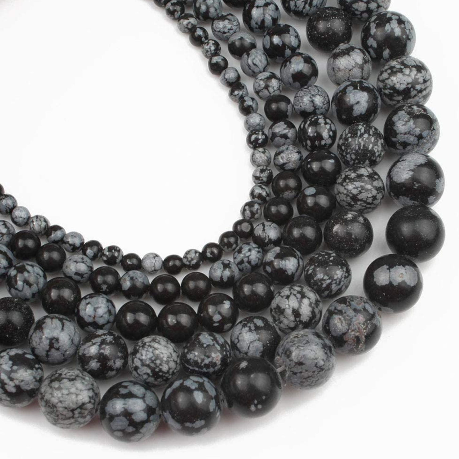 1-43.png Snowflakes Obsidian Natural AAA Beads For Bracelet Necklace DIY Jewelry Making Design