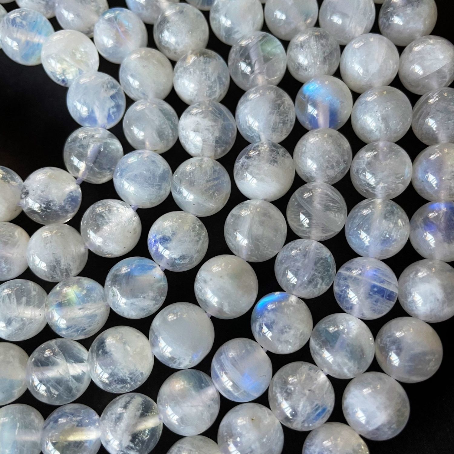 1 Rainbow Moonstone Natural AAA Beads For Bracelet Necklace DIY Jewelry Making Design