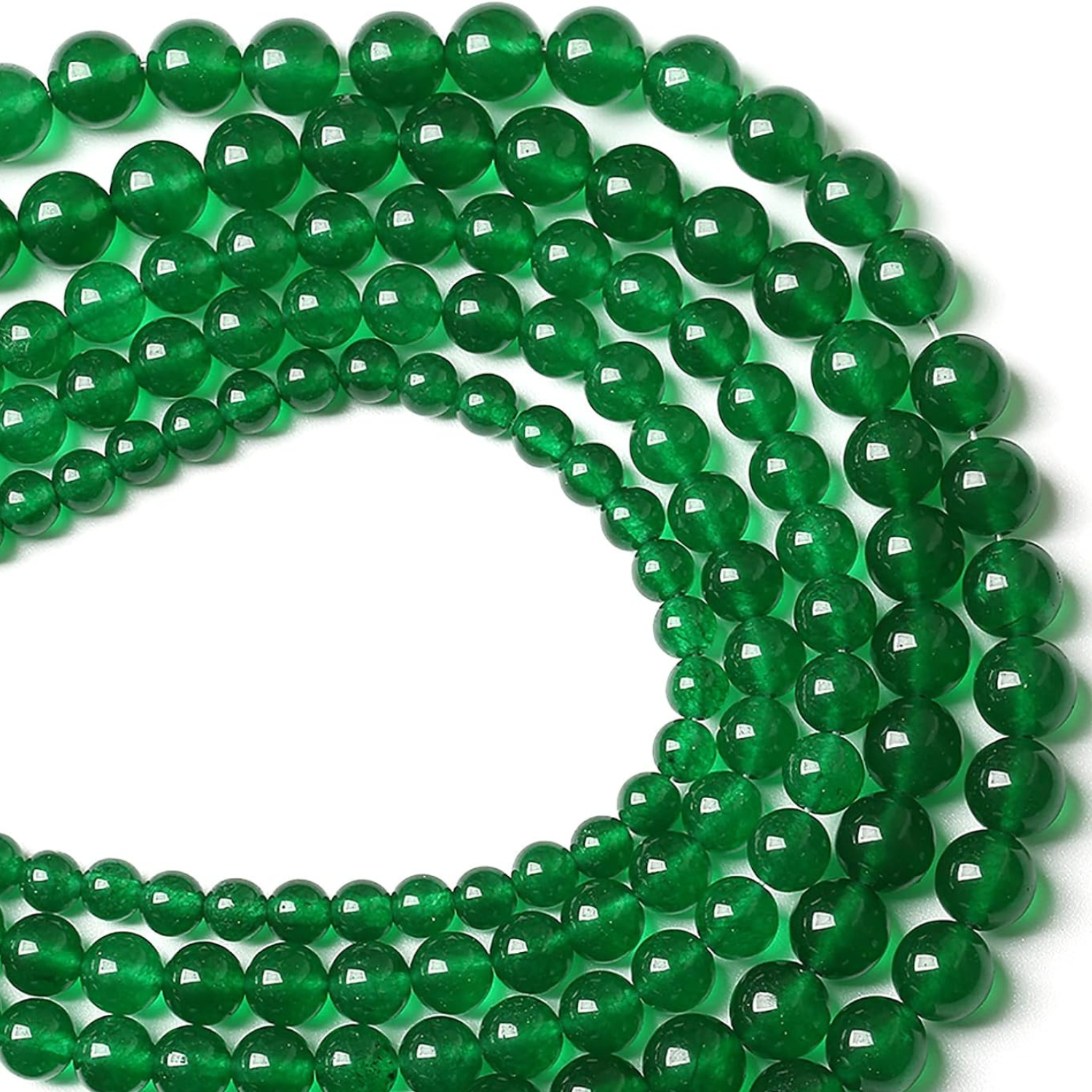 1 Green Jade Natural AAA Beads For Bracelet Necklace DIY Jewelry Making Design