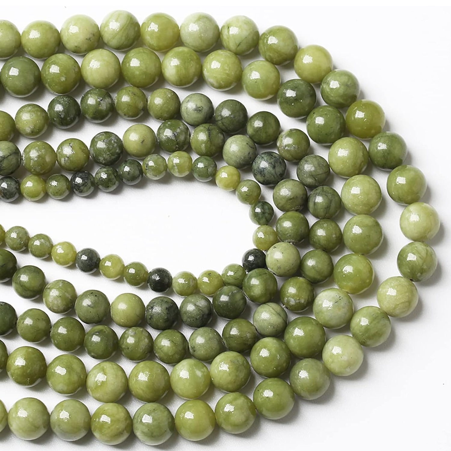1 Canadian Nephrite Jade Natural AAA Beads