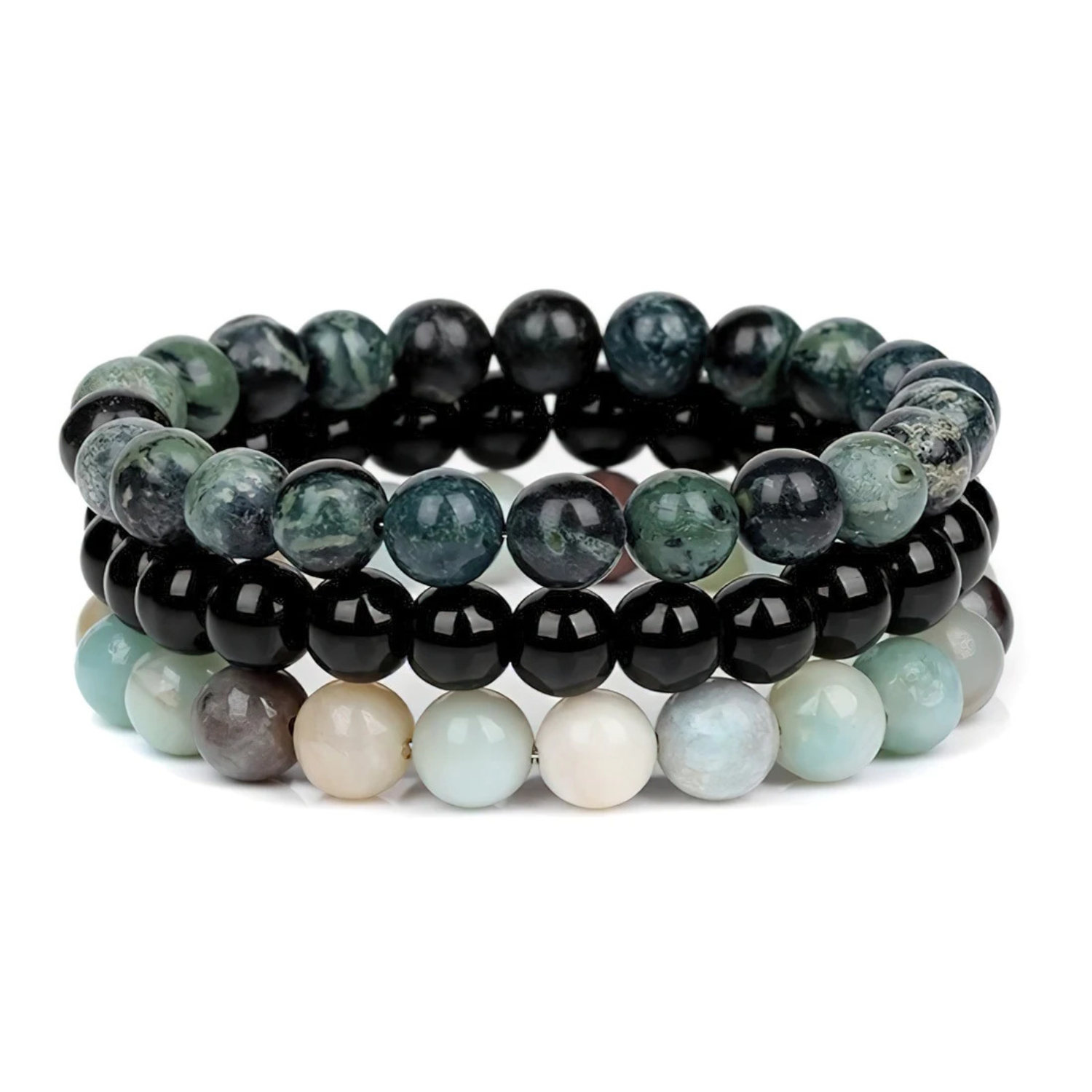 10.png Gemstones Beaded Bracelets Healing Crystal Stone Stretch Elastic Bracelet Kambaba Jasper