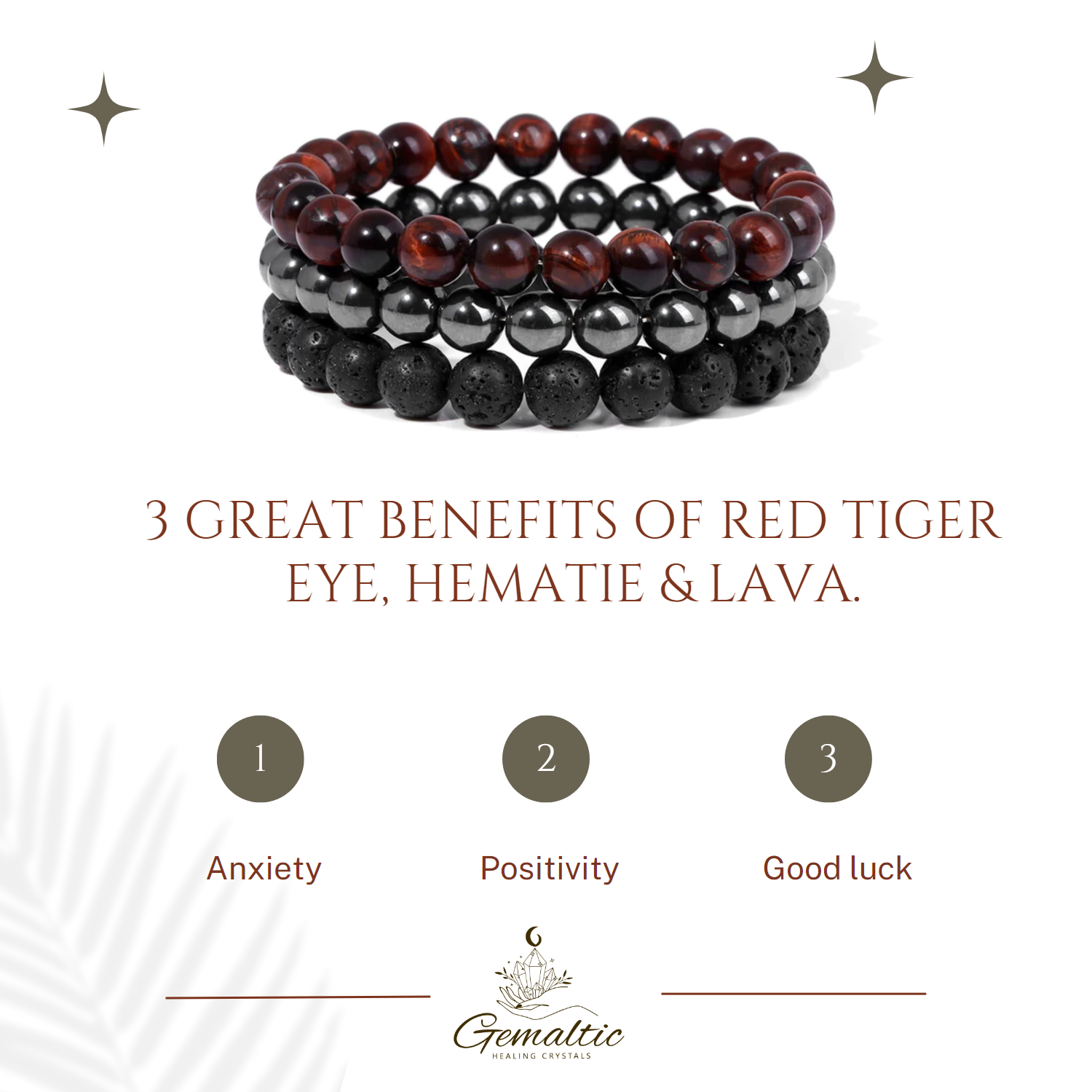 Gemstones Beaded Bracelets Healing Crystal Stone Stretch Elastic Bracelet Tiger Eye