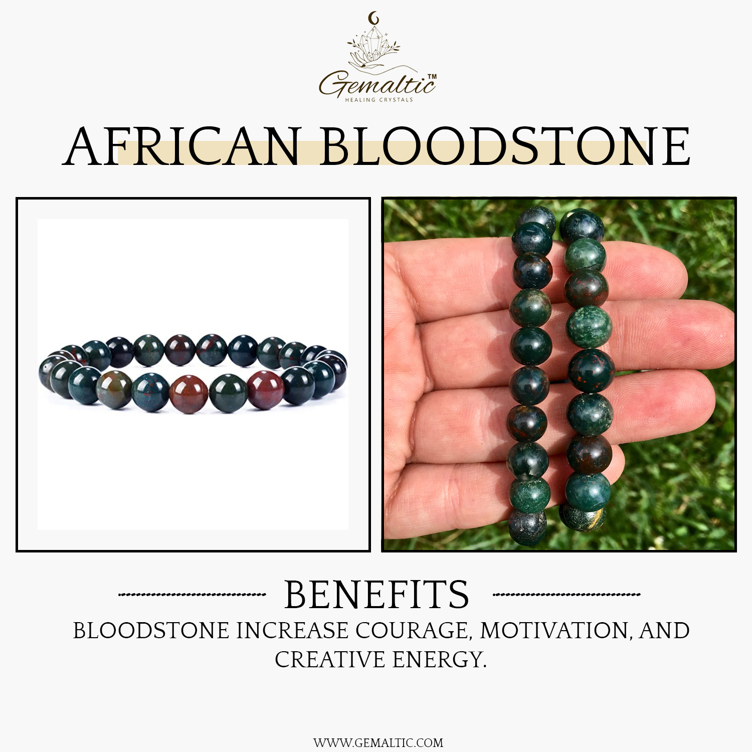 Bloodstone Natural AAA Bracelet