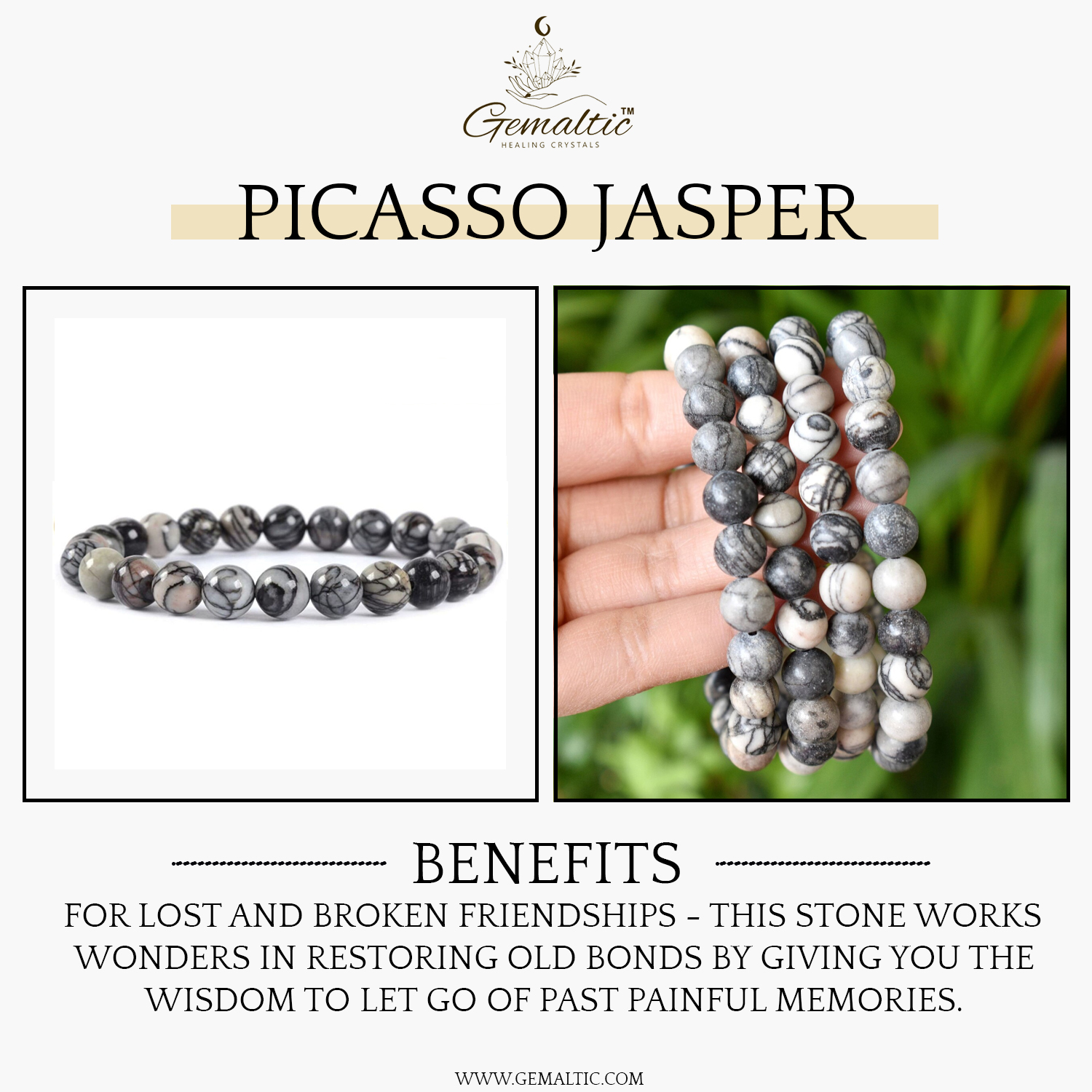 2-34-1.jpg Picasso Jasper Stone Natural AAA Bracelet