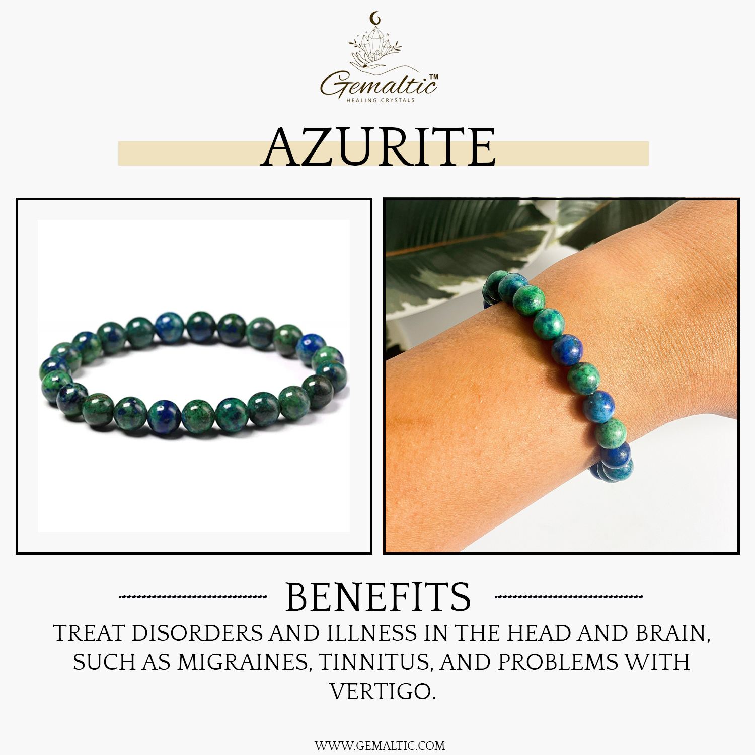 Azurite Natural AAA Bracelet