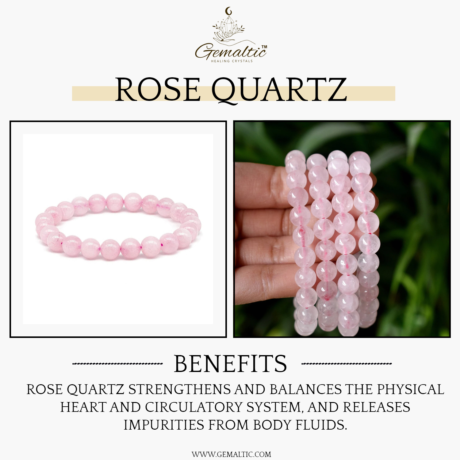 2-44-1.jpg Rose Quartz Stone Natural AAA Bracelet