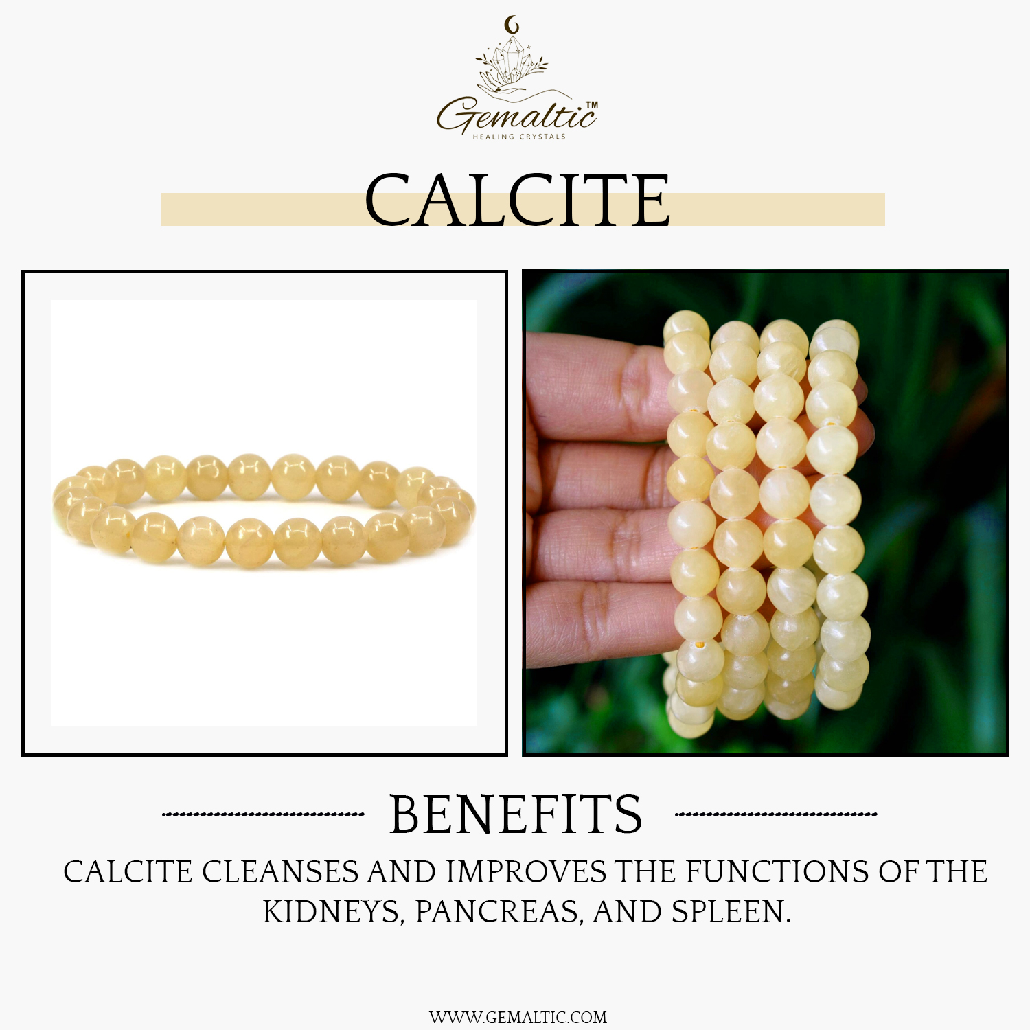 Calcite Natural AAA Bracelet