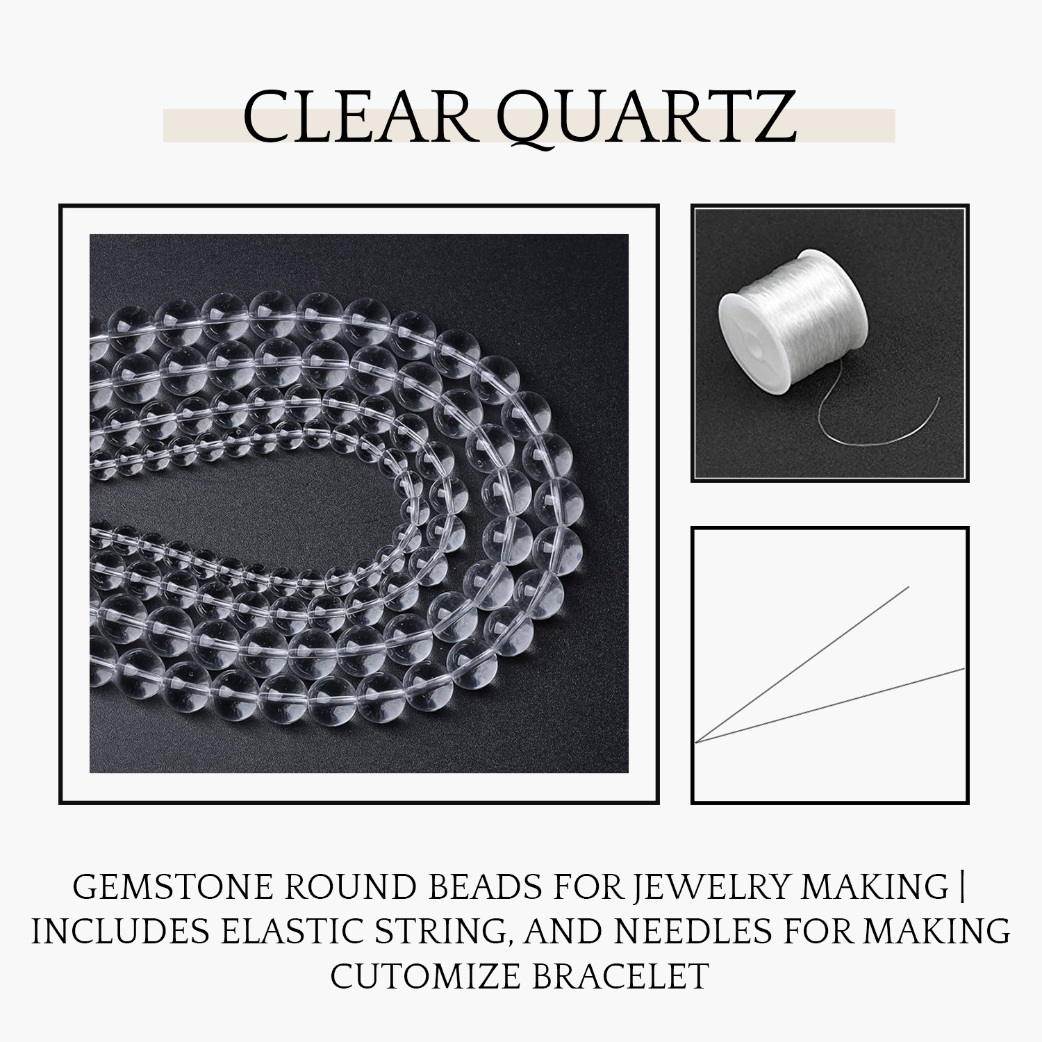 Clear Quartz Natural AAA Beads