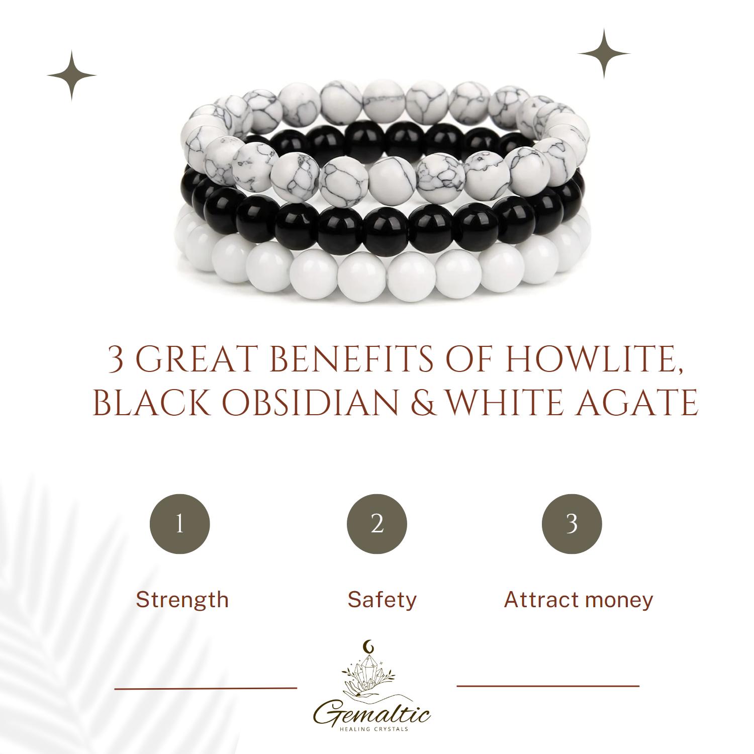 3.1.png Gemstones Beaded Bracelets Healing Crystal Stone Stretch Elastic Bracelet Howlite