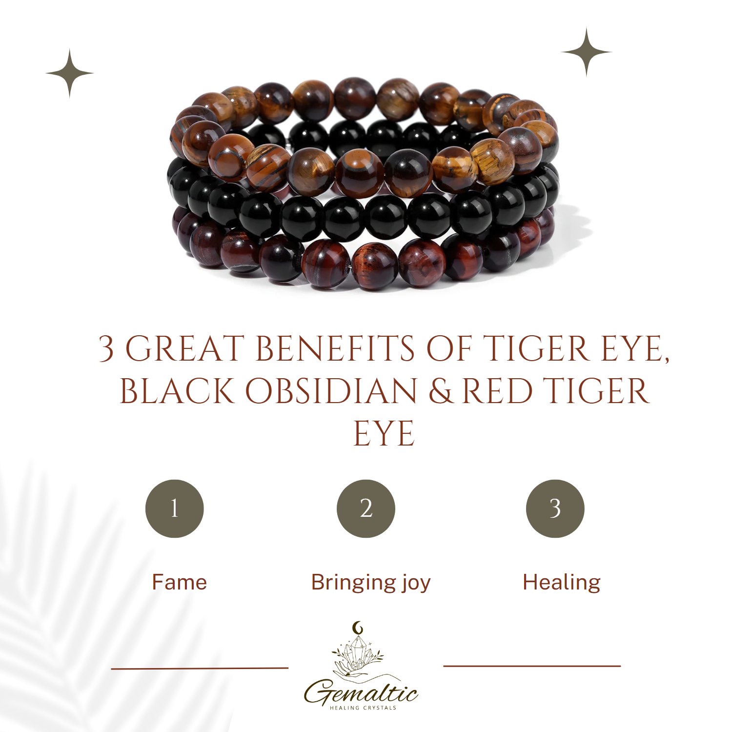 8.1.png Gemstones Beaded Bracelets Healing Crystal Stone Stretch Elastic Bracelet Tiger Eye
