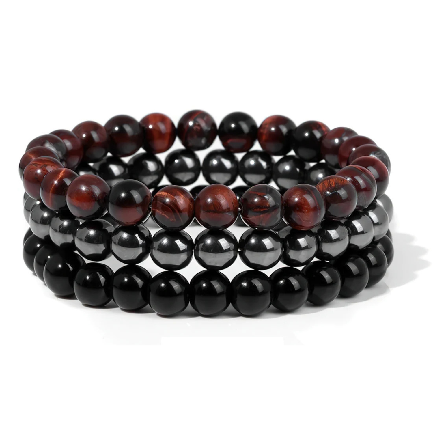 9.png Gemstones Beaded Bracelets Healing Crystal Stone Stretch Elastic Bracelet Red Tiger Eye