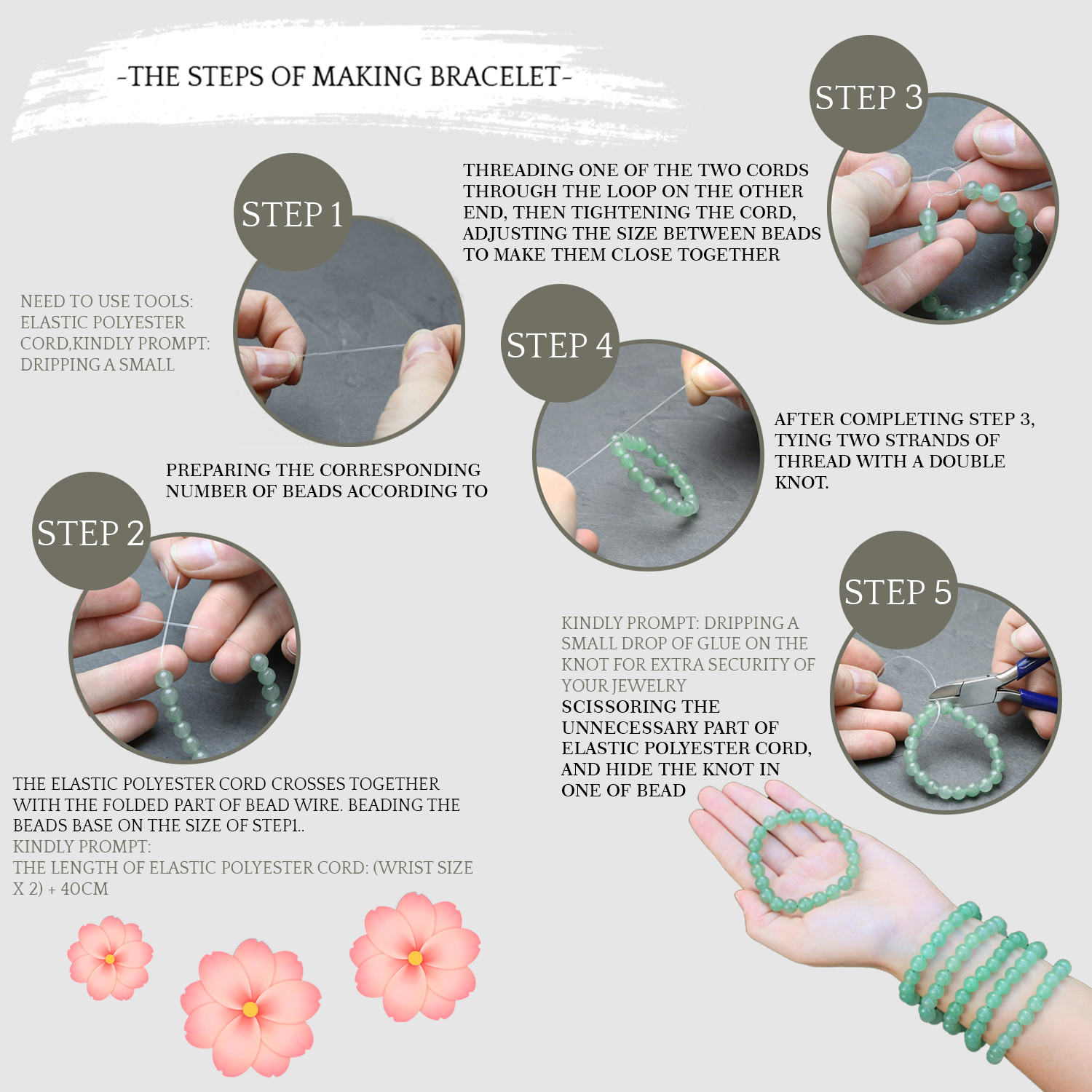How-to-make-bracelet-1.jpg Unakite Natural AAA Beads