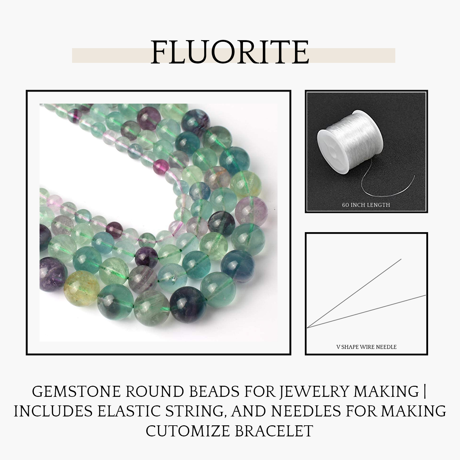 Fluorite Natural AAA Beads For Bracelet