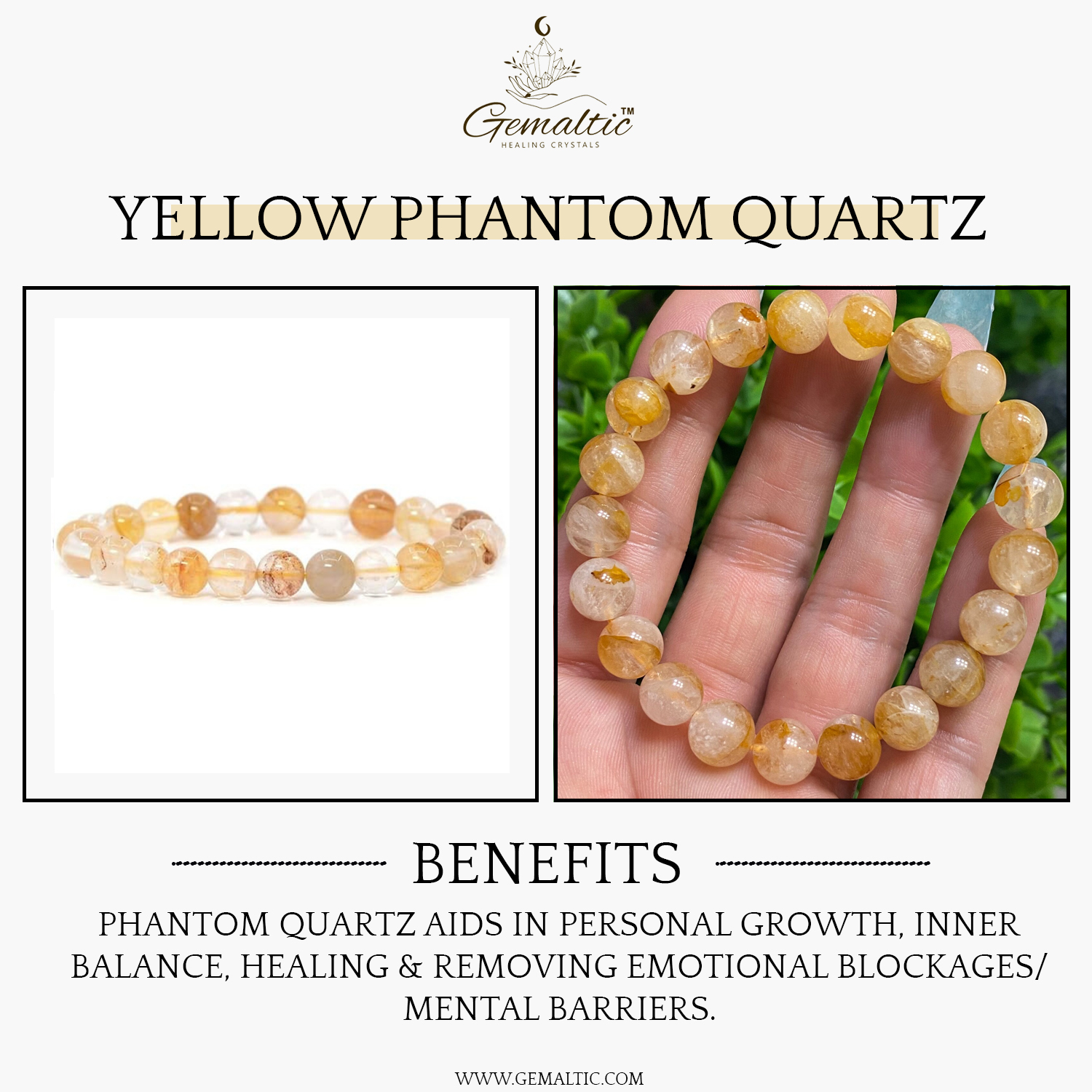 Golden Rutile Quartz Natural AAA Bracelet