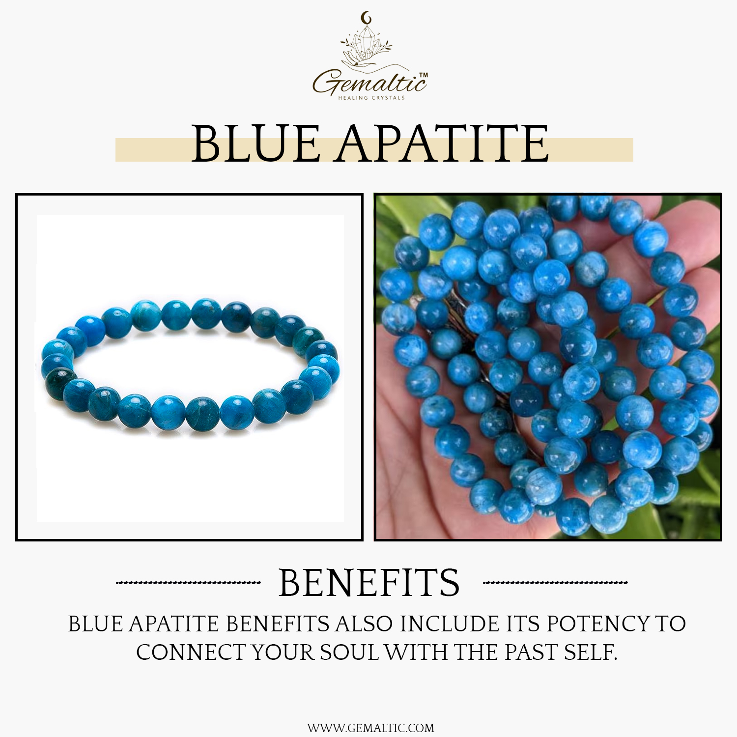Blue Apatite Natural AAA Bracelet