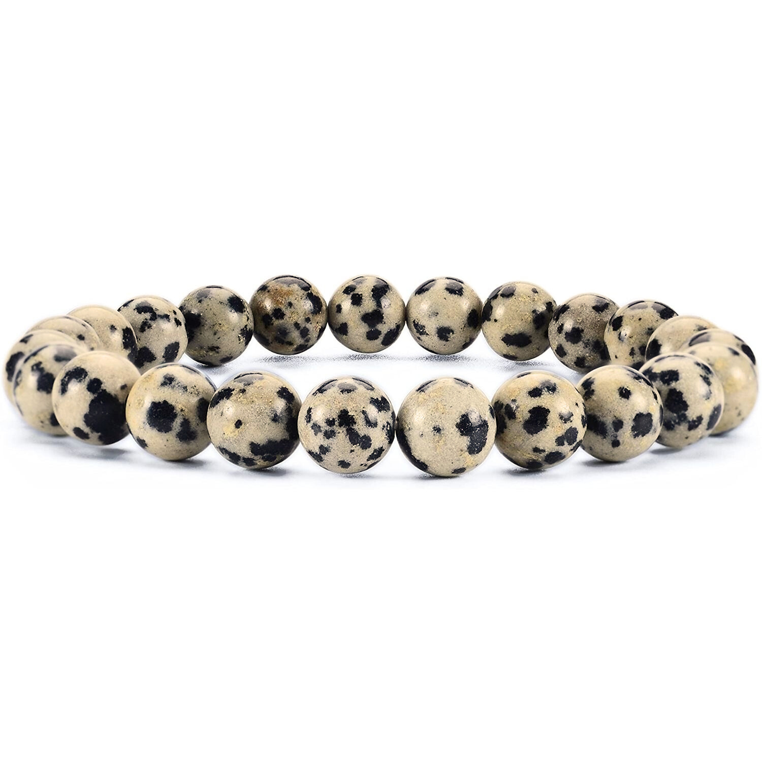 8MM Dalmatian Jasper Natural AAA Bracelet