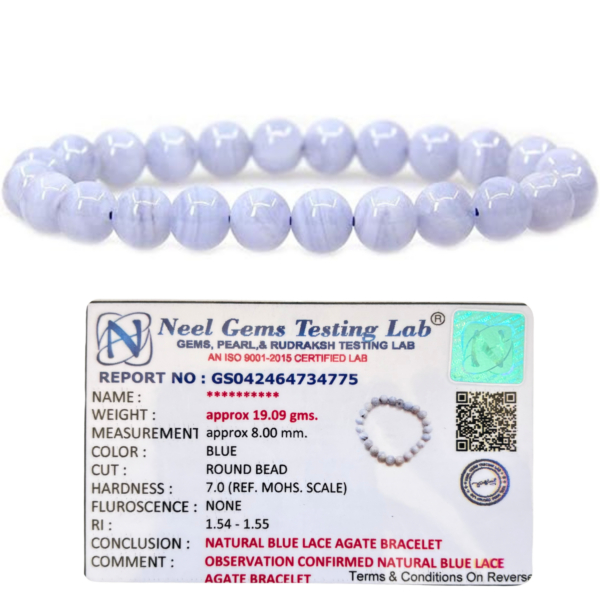 Blue Lace Agate Natural AAA Bracelet