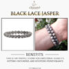 Black Lace Jasper Natural AAA Bracelet