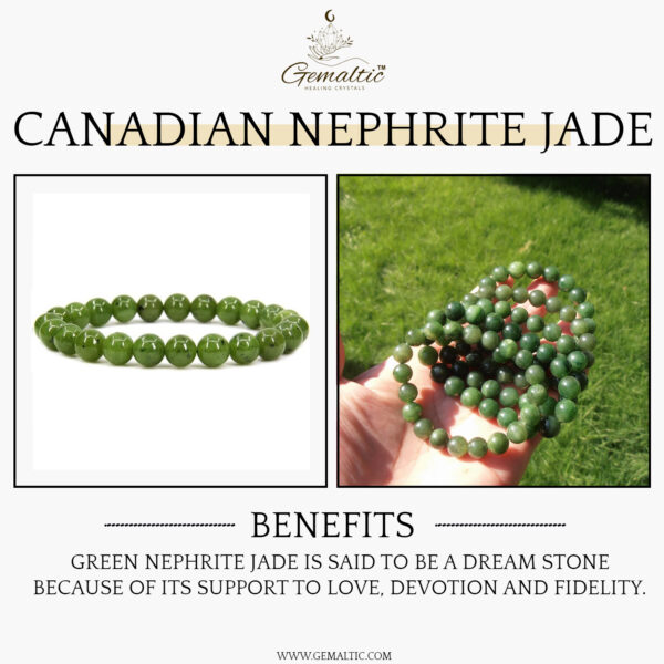 Canadian Nephrite Jade Natural AAA Bracelet