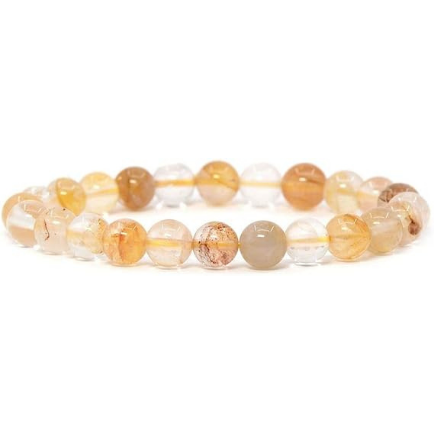 Gold-Phantom-Quartz-1.png Golden Rutile Quartz Natural AAA Bracelet