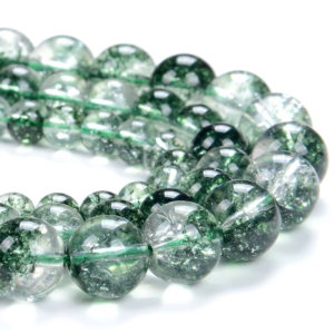 Green Rutilated Quartz Natural AAA Beads For Bracelet Necklace DIY Jewelry Making Design