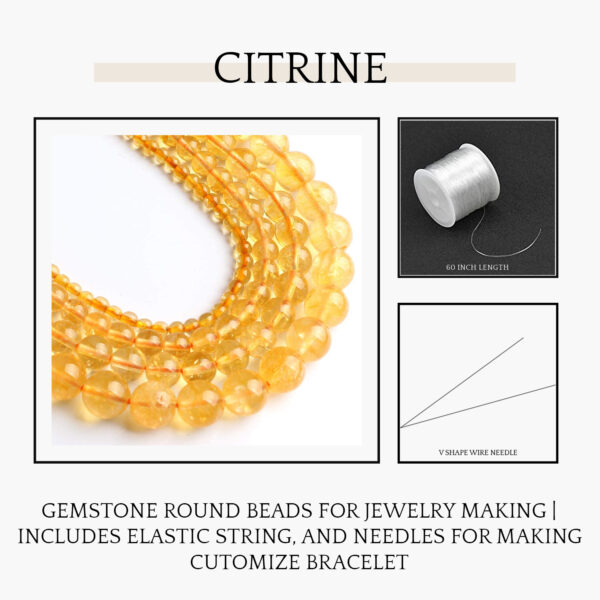 Citrine Natural AAA Beads For Bracelet